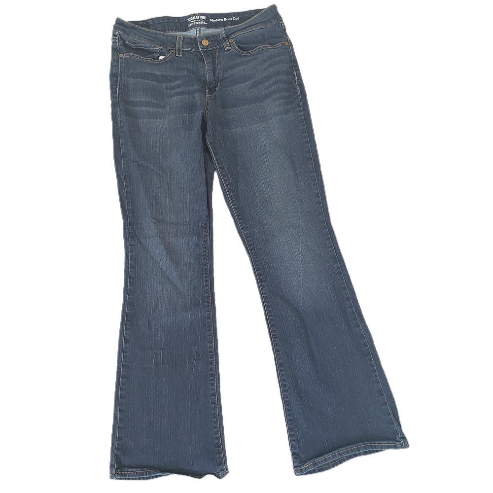 Signature Levi Strauss Bootcut Modern Boot Cut Denim Jean 10 Med - Picture 8 of 9